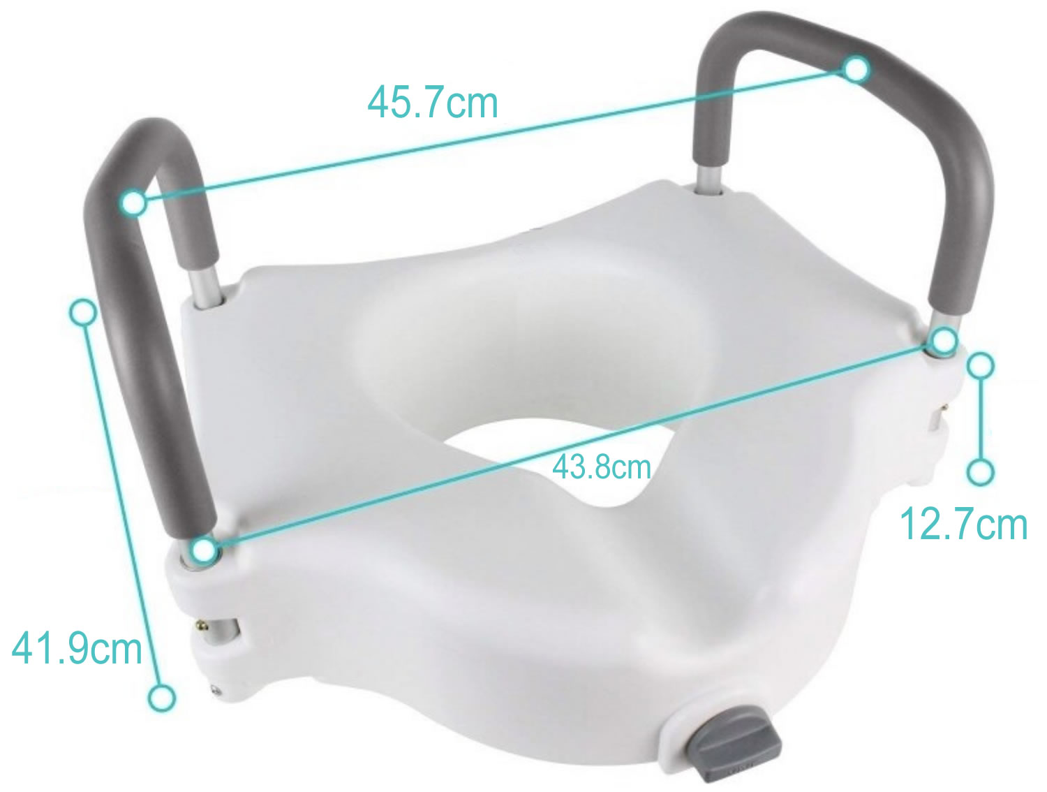 Raised Toilet Seat with Handles: image 2