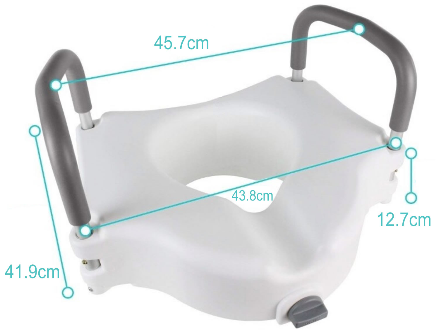 elevated toilet seat with handles
